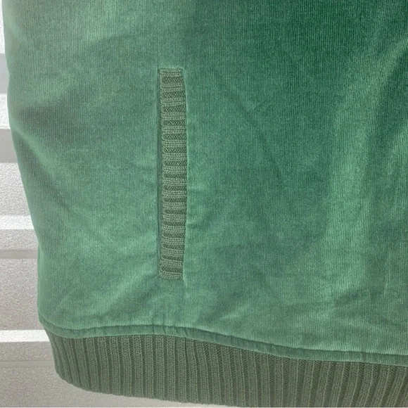 Alfred Dunner Corduroy Retro Velour Green Zip Sweater Vest Vintage Women's Sz 16 - Picture 4 of 7
